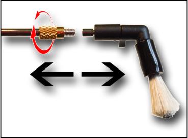 Analogis Trocken-Reinigungsarm “Mix” mit Ziegenhaar-/Carbonbürste
