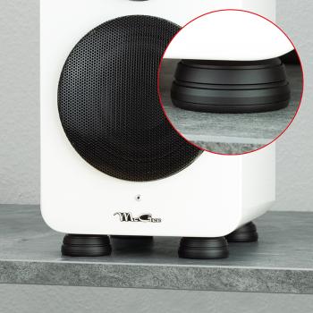 Dynavox Schwingungsdämpfer silber für Lautsprecherboxen und Geräte 4er-Set 208051