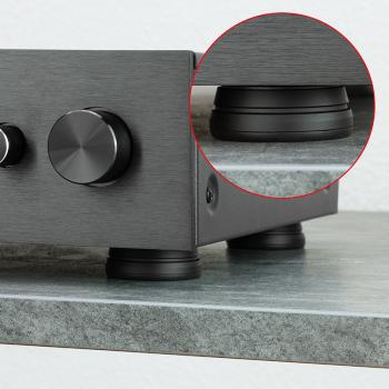 Dynavox Schwingungsdämpfer silber für Lautsprecherboxen und Geräte 4er-Set 208051