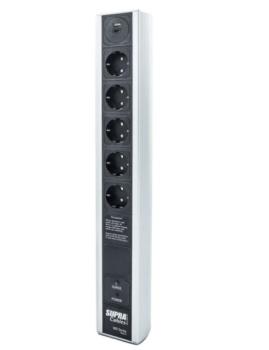 SUPRA LoRad MD05-EU/SP USB MK III – Geschirmte Netzleiste mit Überspannungsschutz, NIF-Filterung und USB-Ladefunktion