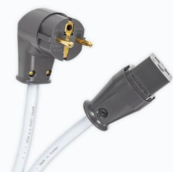 SUPRA LoRad 2.5 CS-16-EU/A Abgewinkeltes-Netzkabel – Abgewinkelter Schuko-Stecker mit SWF-16 C19 Anschluss