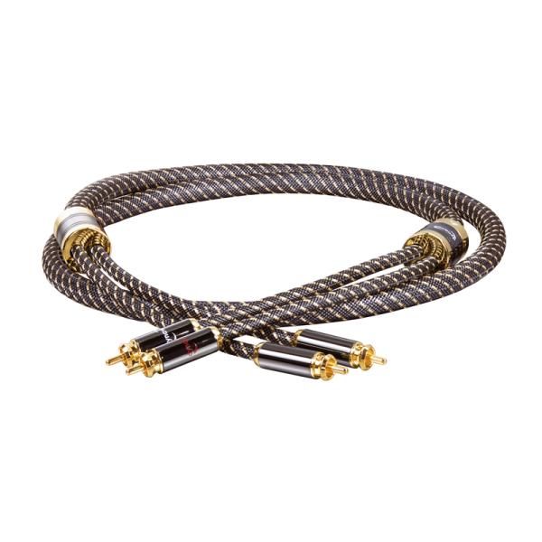 Dynavox Black Line Cinchkabel Stereo 1,5 m silber 207481