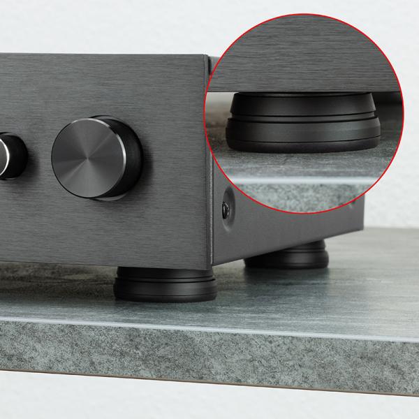Dynavox Schwingungsdämpfer silber für Lautsprecherboxen und Geräte 4er-Set 208051