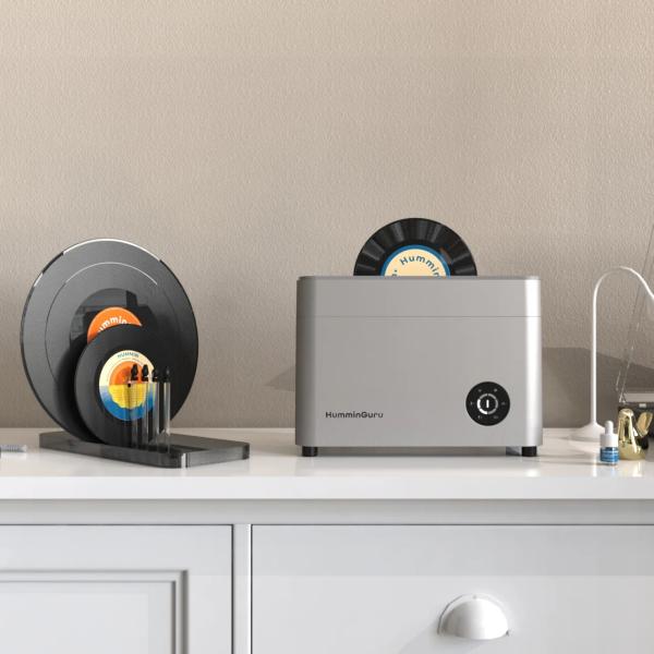 HumminGuru NOVA Advanced Ultrasonic Vinyl Record Cleaner (White Sand)