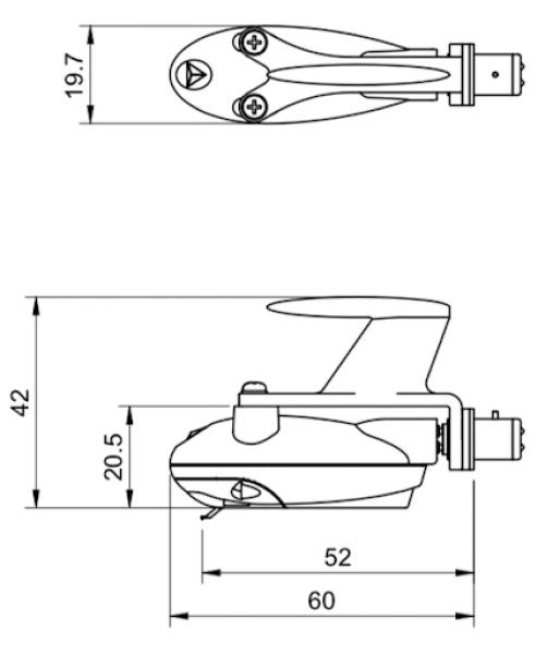 JICO Tonabnehmersystem Clipper Ausführung für S- und J- Förmige Tonarme