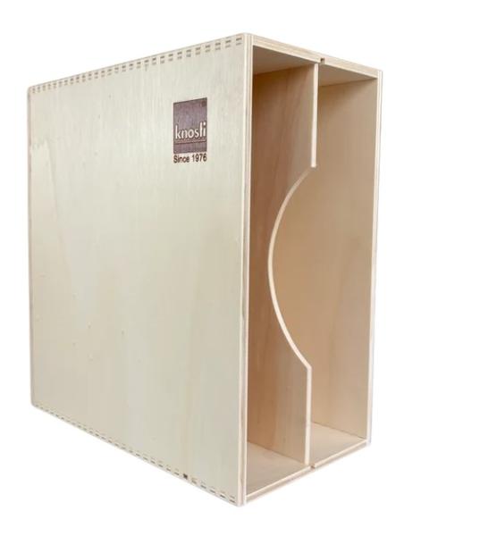 Knosti Archifix-Box Woodline Moderne Vinyl-Aufbewahrung aus Pappelholz, für ca. 50 LPs