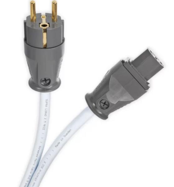 SUPRA LoRad 2.5 CS-EU Netzwerkkabel – Gerader Schuko-Stecker mit SWF-10 C13 Anschluss